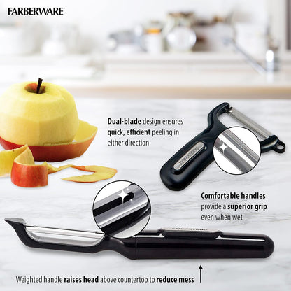 Pro Large Y-Peeler for Vegetables and Fruit, Stainless Steel Blade, Ambidextrous Grip, Dishwasher Safe - Ideal for Potatoes, Butternut Squash, Cabbage, and More