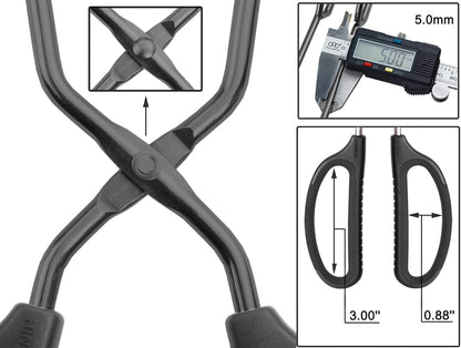 Stainless Steel Scissor Tongs 10-Inch and 12-Inch Set, Set of 2