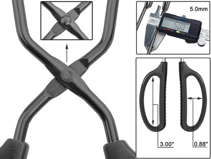 Stainless Steel Scissor Tongs 10-Inch and 12-Inch Set, Set of 2
