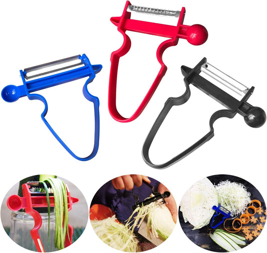 Dual Vegetable Peeler, X-Chef Stainless Steel Dual Julienne & Vegetable Peeler, with Cleaning Brush & Blade Guard