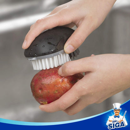 Fruit and Vegetable Cleaning Brush with Non Slip Comfortable Grip | Potato scrubber brush, non slip fruit scrub brush
