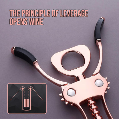 Wine Opener, Zinc Alloy Premium Wing Corkscrew Wine Bottle Opener with Multifunctional Bottles Opener, Upgrade