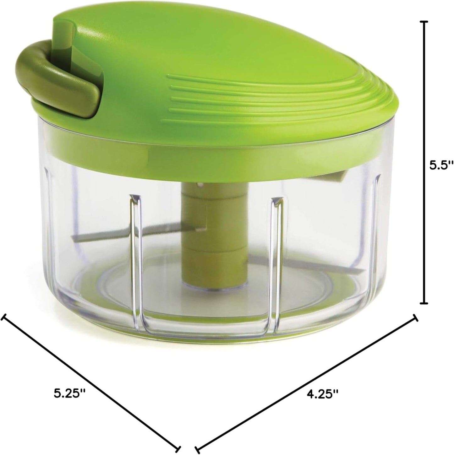 Pull Chop Chopper/Manual Food Processor with Cord Mechanism, Green, 2-Cup