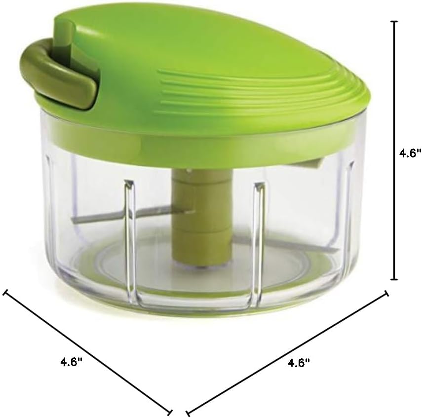 Pull Chop Chopper/Manual Food Processor with Cord Mechanism, Green, 2-Cup