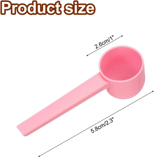Measuring Spoons, Plastic Coffee Scoops Teaspoon for Coffee Bean Spices Sugar Salt Powder Pink
