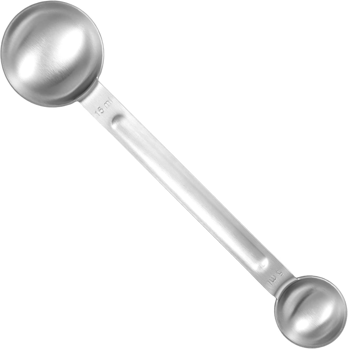 Tablespoon Measuring Spoon, Stainless Steel Coffee Scoop 1 Tsp (5ml) & 1 Tbsp (15ml) Double Ended Teaspoon and Tablespoon Scoop for Cooking Baking Kitchen Gadgets (Silver)
