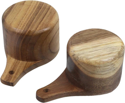 2 Pcs Wooden Measuring Cup 1/4 Cup Mini Coffee Scoop Kitchen Measure Tool Measuring Spoon for Coffee Beans Tea