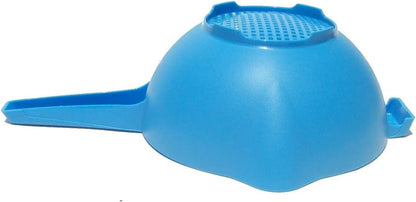 2 Quart Colander Strainer with Handle in Blue