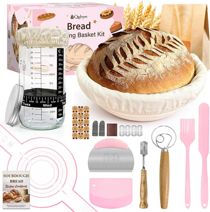 Beginner Sourdough Starter Kit, Sour dough Kits with Sourdough Starter Jar