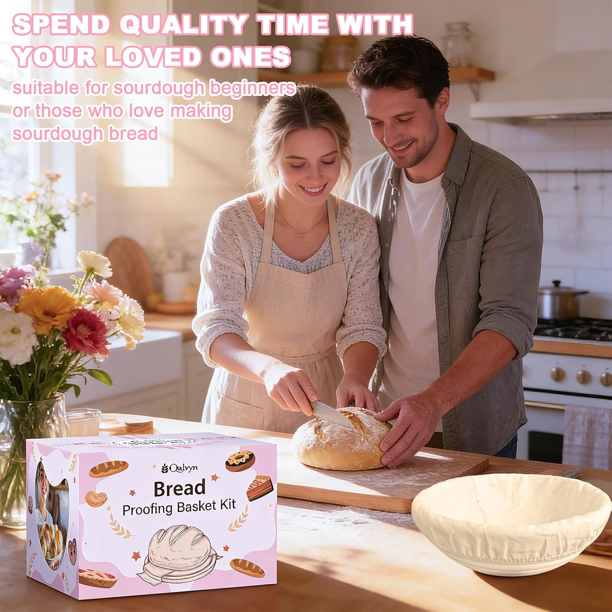 Beginner Sourdough Starter Kit, Sour dough Kits with Sourdough Starter Jar
