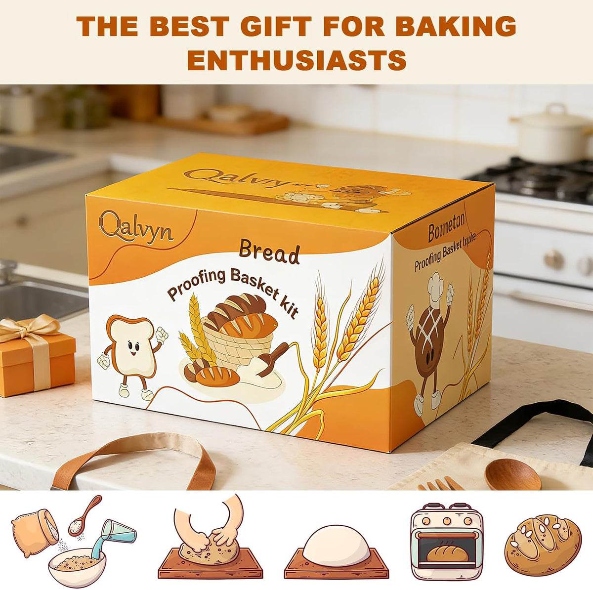 Beginner Sourdough Starter Kit, Sour dough Kits with Sourdough Starter Jar