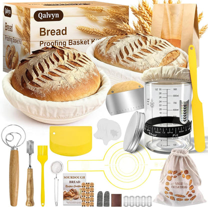 Beginner Sourdough Starter Kit, Sour dough Kits with Sourdough Starter Jar