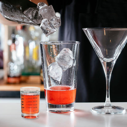 Measuring Shot Glass with Measuring Lines, 3oz / 90ml - Bartender Accessories, Jigger for Bartending, Shot Glass Measuring Cup with Ounces & Milliliters