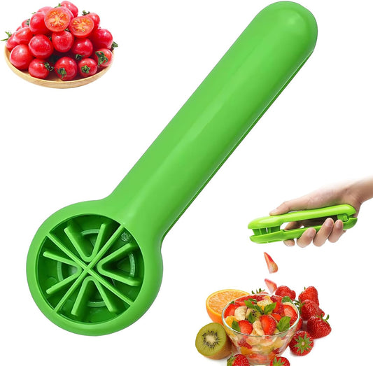 1PC 2026 New Grape Cutter Tool, Fruit Slicer Cuts Grapes, Cherry Tomatoes & Strawberries into 4 Pieces, Handheld Quarter Fruit Cutter Kitchen Gadget for Salad & Snack, BPA-Free