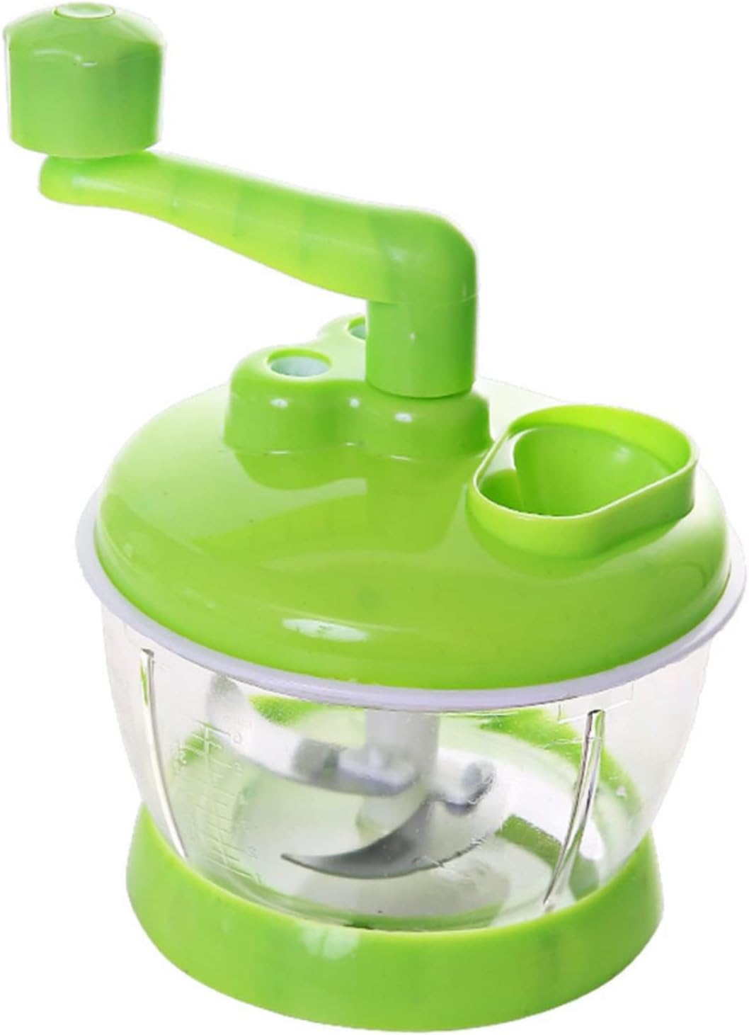 Manual Vegetable Grinder Manual Food Chopper PP Stainless Steel Food Grade Portable Food Vegetable Grinder Hand Crank Vegetable Chopper for Kitchen Restaurant(Green)