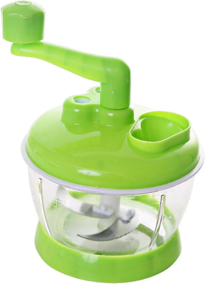 Manual Vegetable Grinder Manual Food Chopper PP Stainless Steel Food Grade Portable Food Vegetable Grinder Hand Crank Vegetable Chopper for Kitchen Restaurant(Green)