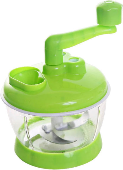 Manual Vegetable Grinder Manual Food Chopper PP Stainless Steel Food Grade Portable Food Vegetable Grinder Hand Crank Vegetable Chopper for Kitchen Restaurant(Green)