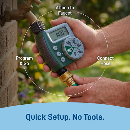 62067 1-Outlet Programmable Digital Hose Watering Timer, 2-Pack