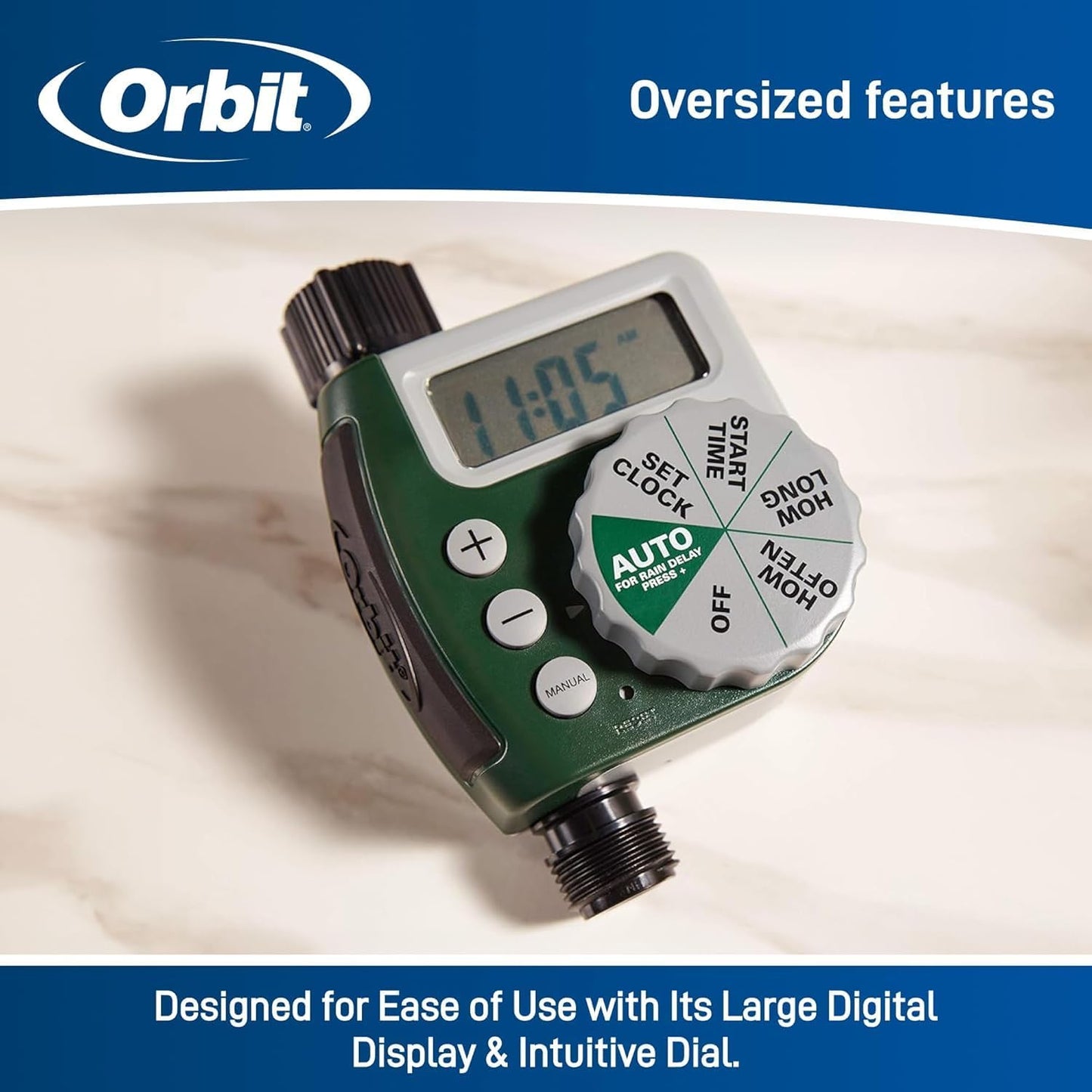 62067 1-Outlet Programmable Digital Hose Watering Timer, 2-Pack