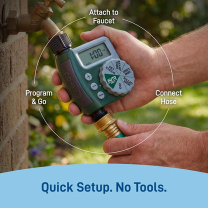62067 1-Outlet Programmable Digital Hose Watering Timer, 2-Pack