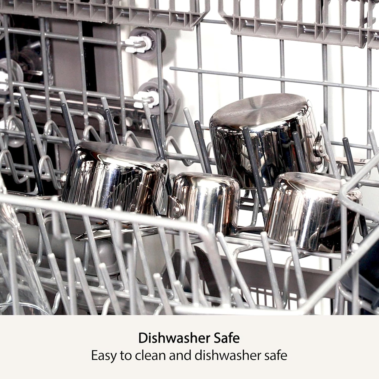 Kitchen Accessories Stainless Steel Measuring Cup Set 5 Piece Cookware, Pots and Pans, Dishwasher Safe Silver