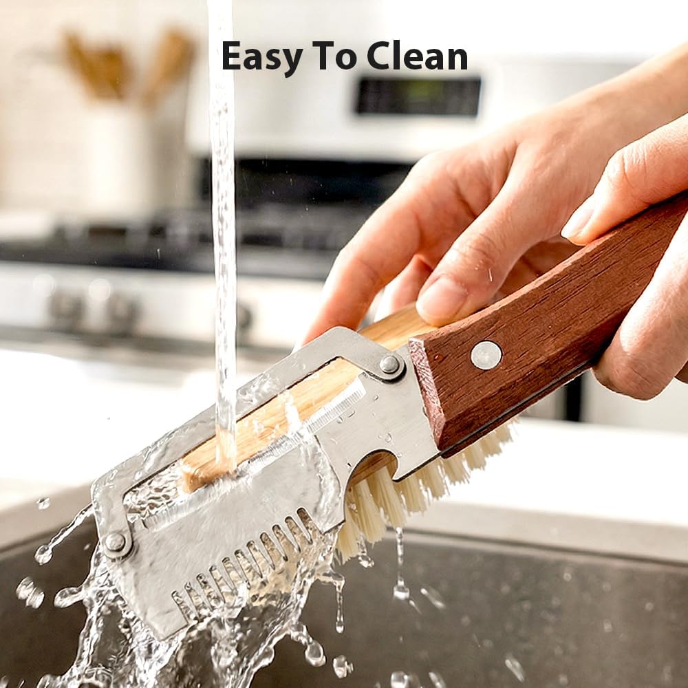 Multifunctional Vegetable Peeler, 2026 New 3 in 1 Stainless Steel Blade Peeler for Kitchen with Wooden Handle and Bottle Opener, Ultra-Sharp Peelers Kitchen Tool for Fruits and Vegetables (1)