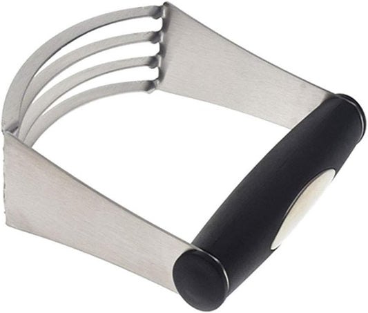 Multi-Function Pastry Dough Blender with Non-Slip Handle, Stainless Steel Sharp Thick Blade for Mixing and Cutting Food, Easy to Clean