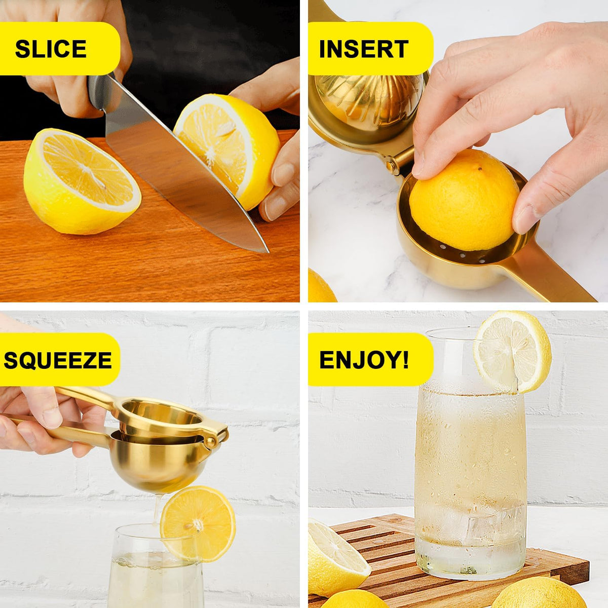 Lemon Squeezer, Large Heavy Duty Handhelp Juicer for Lemon