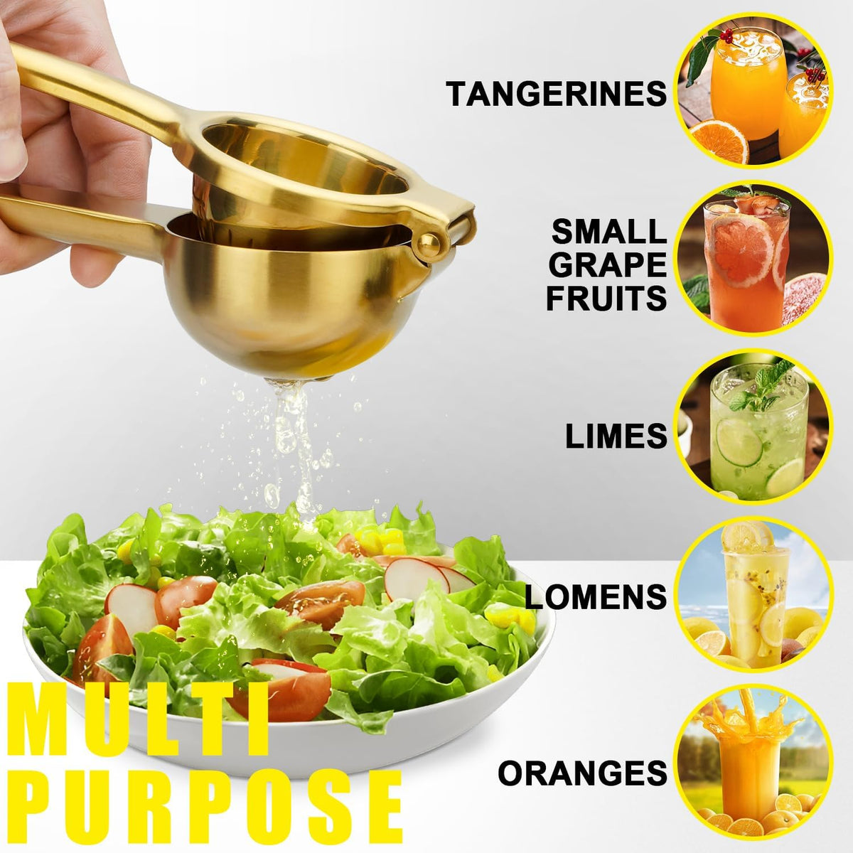 Lemon Squeezer, Large Heavy Duty Handhelp Juicer for Lemon