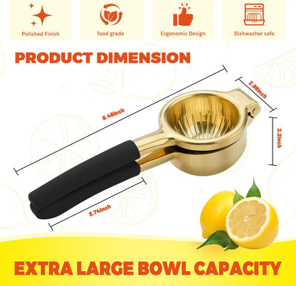 Lemon Squeezer, Large Heavy Duty Handhelp Juicer for Lemon