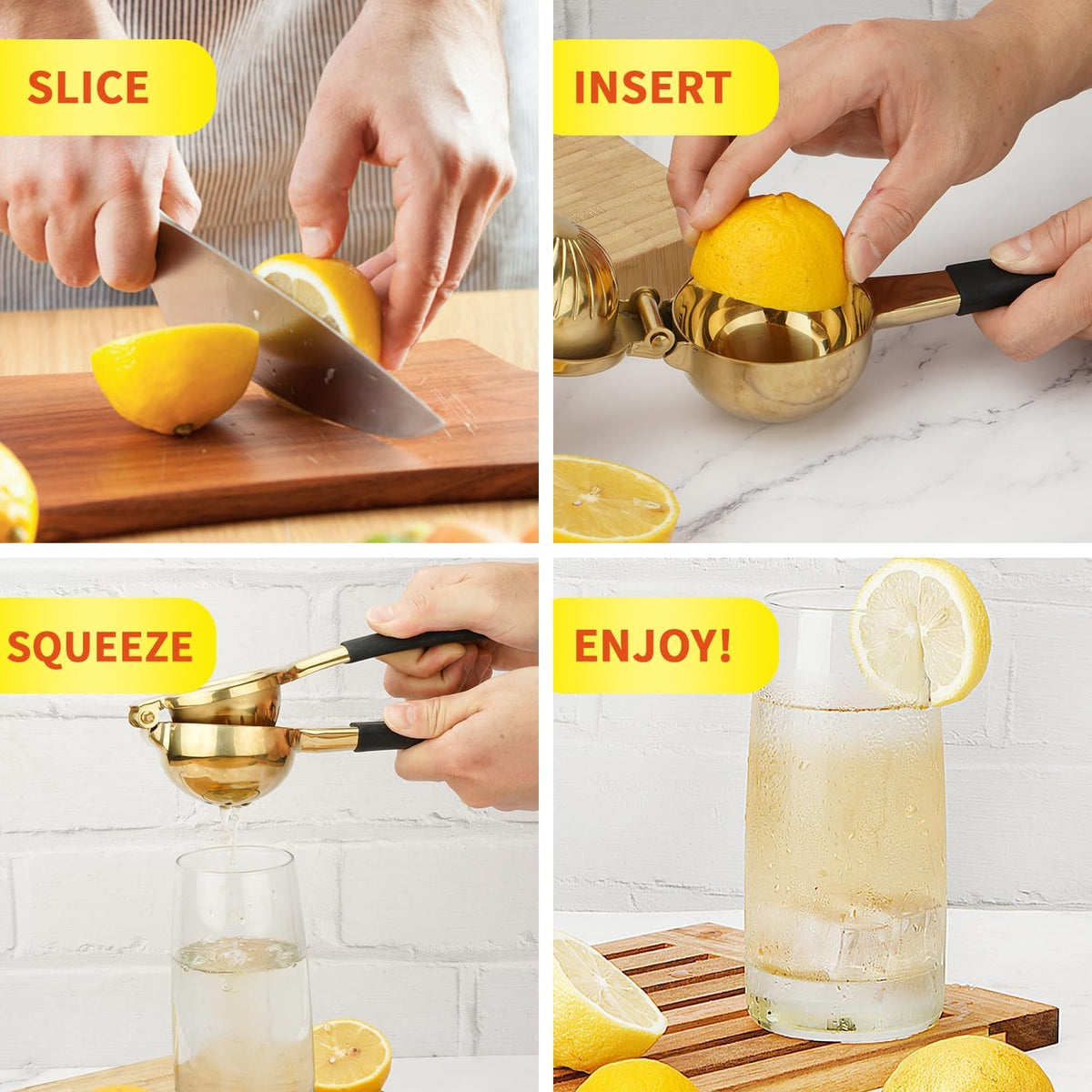 Lemon Squeezer, Large Heavy Duty Handhelp Juicer for Lemon