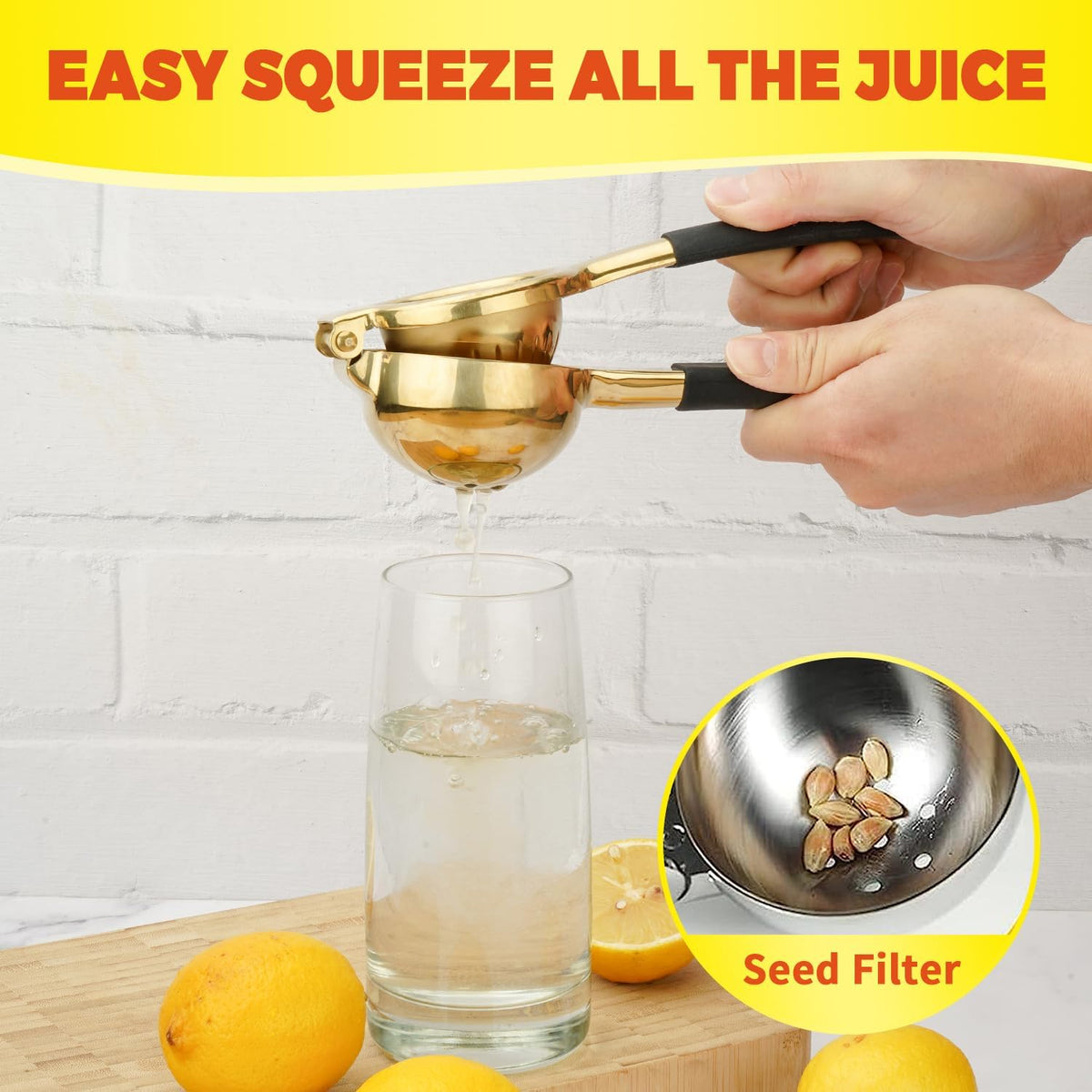 Lemon Squeezer, Large Heavy Duty Handhelp Juicer for Lemon