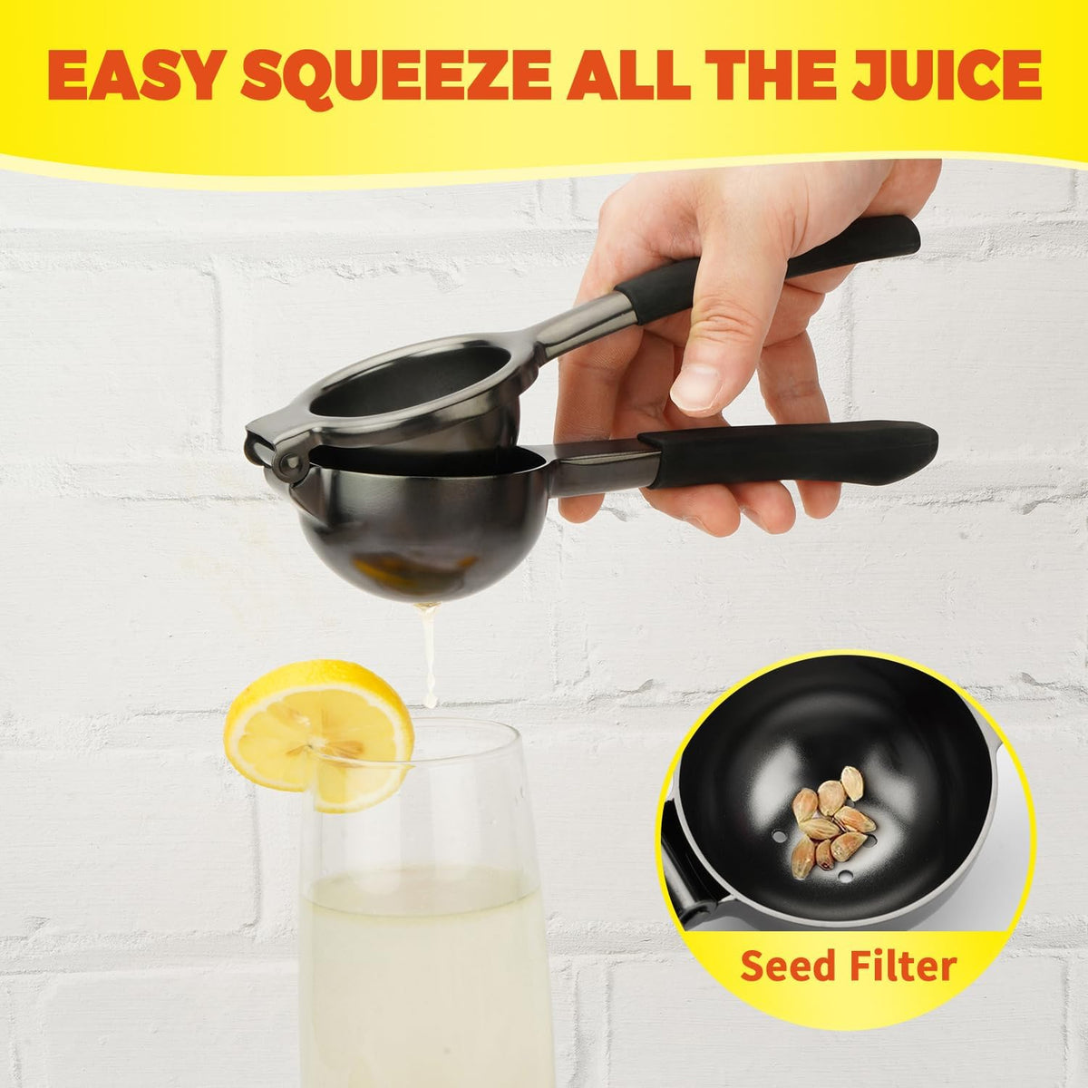 Lemon Squeezer, Large Heavy Duty Handhelp Juicer for Lemon