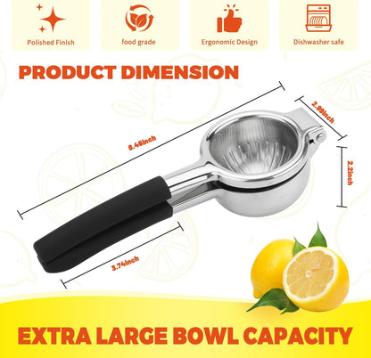 Lemon Squeezer, Large Heavy Duty Handhelp Juicer for Lemon