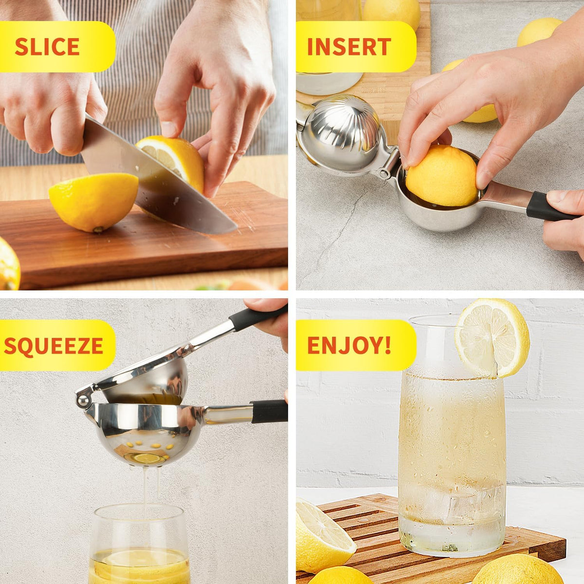 Lemon Squeezer, Large Heavy Duty Handhelp Juicer for Lemon
