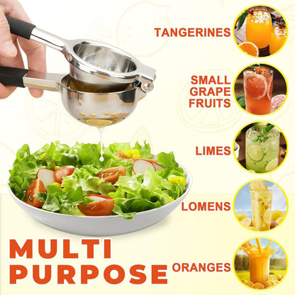 Lemon Squeezer, Large Heavy Duty Handhelp Juicer for Lemon