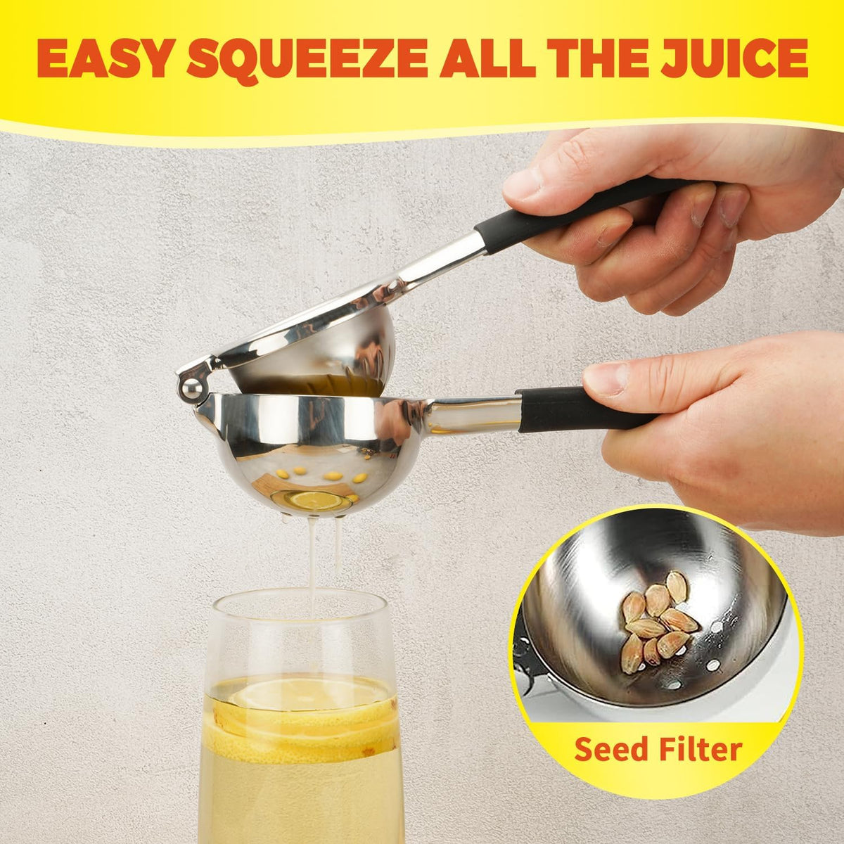 Lemon Squeezer, Large Heavy Duty Handhelp Juicer for Lemon