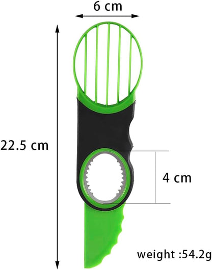 Stainless Steel Avocado Slicer, Corer, and Paring Knife Combo: 3-in-1 Tool - Dishwasher Safe & Heavy Duty