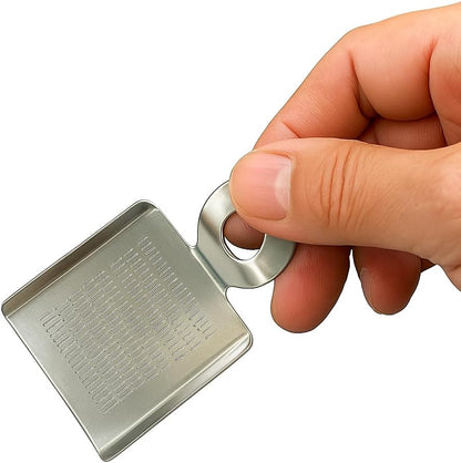 Japanese Stainless Steel Compact Grater for Ginger, Garlic, Wasabi & Spices - Tabletop Mini Grater, 9.5cm x 5cm, Made in Japan