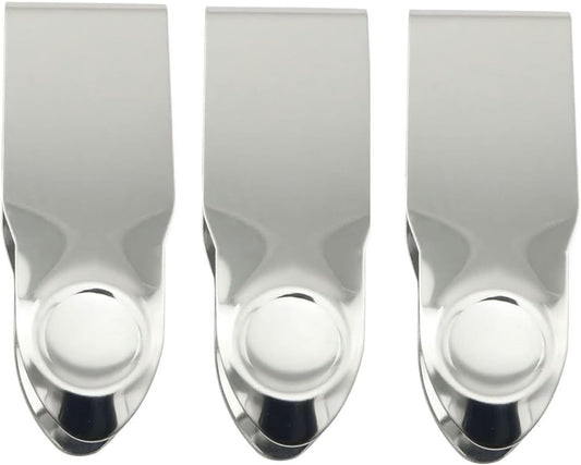 3Pcs Silver Stainless Steel Strawberry Huller Fruit Stem Remover Home Kitchen Tools for Cherry Tomato, Fruit and Vegetable Corers