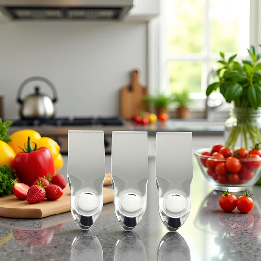 3Pcs Silver Stainless Steel Strawberry Huller Fruit Stem Remover Home Kitchen Tools for Cherry Tomato, Fruit and Vegetable Corers