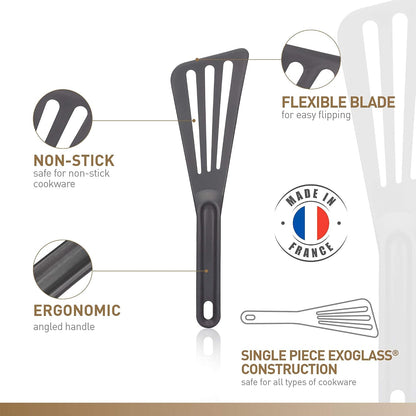 Matfer Bourgeat Exoglass® High Temperature Pelton Spatula, Grey
