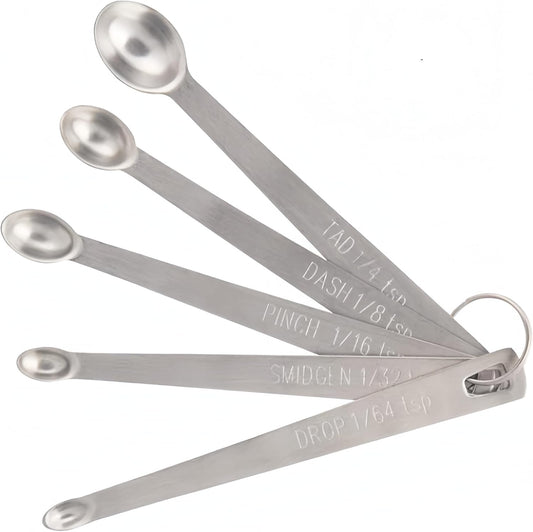Mini Stainless Steel Measuring Spoons Set (Set of 5)