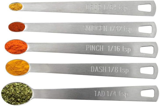 Mini Stainless Steel Measuring Spoons Set (Set of 5)