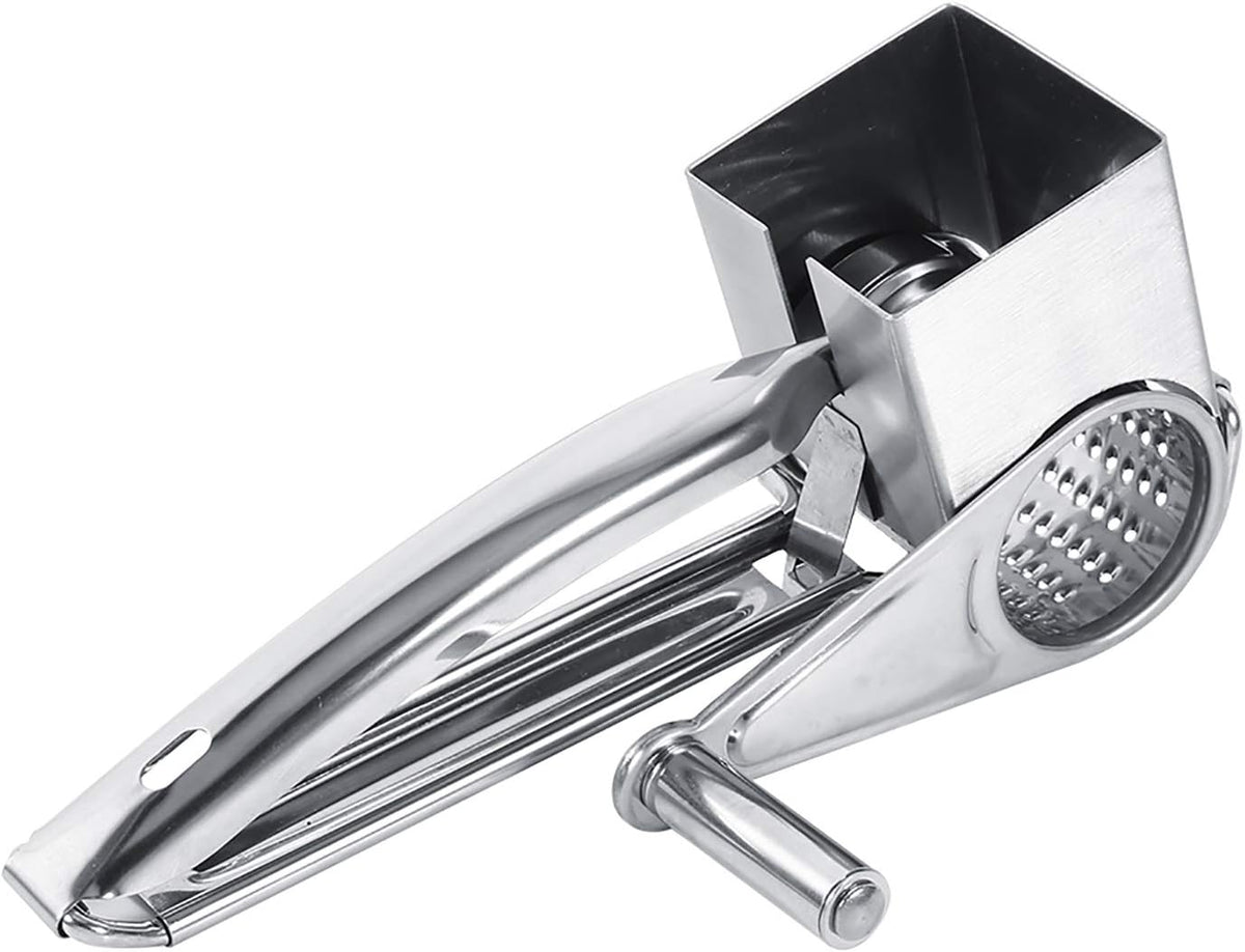 Electric Cheese Grater Rotary Cheese Grater, Stainless Steel Manual Cheese Grater Mill with 1 Multifunctional Drum Blades, Kitchen Kitchen Craft Manual hand held Cheese Chocolate