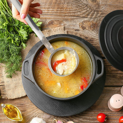 5 Pcs Soup Ladles Stainless Steel Serving Ladles with Long Handle for Serving, Cooking, Stirring, Portioning Kitchen Restaurant Accessories(4 oz)