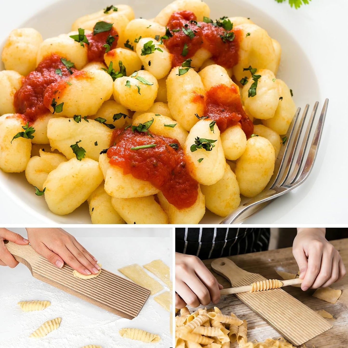 9 PCS Pasta Making Tools Set with Pasta Drying Rack, Ravioli Stamps | Pasta Making Kit with Rolling Pins, Gnocchi Board, Dough Cutter & Wheel Cutter for Homemade Pasta, Ravioli and Gnocchi