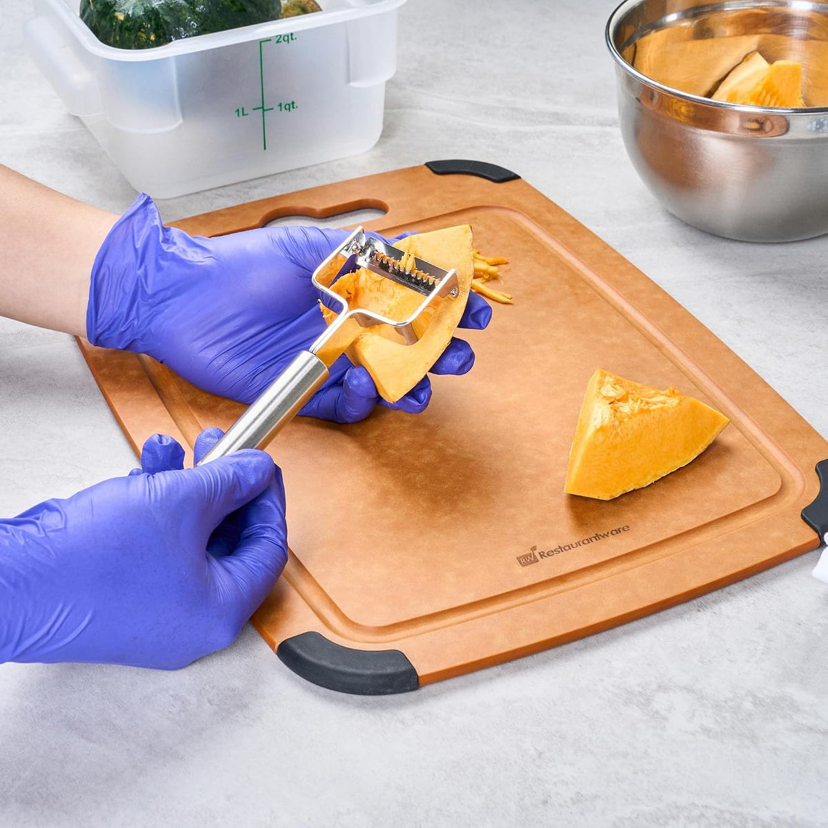Stainless Steel Julienne Vegetable Peeler - German Standard Kitchen Peeler Dishwasher Safe, Sharp Blades, Ergonomic Handle - Potato Peeler for Potato, Apple, Cucumber