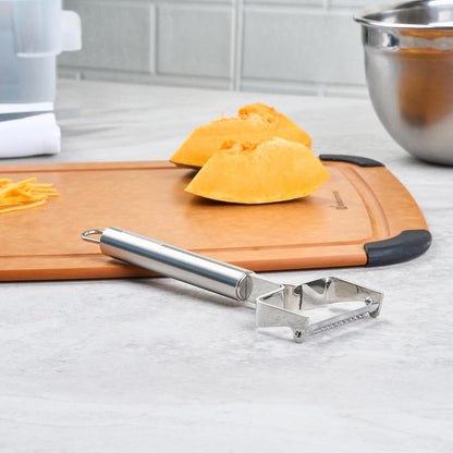 Stainless Steel Julienne Vegetable Peeler - German Standard Kitchen Peeler Dishwasher Safe, Sharp Blades, Ergonomic Handle - Potato Peeler for Potato, Apple, Cucumber