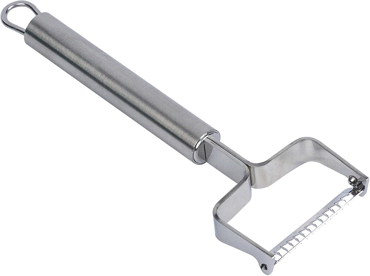 Stainless Steel Julienne Vegetable Peeler - German Standard Kitchen Peeler Dishwasher Safe, Sharp Blades, Ergonomic Handle - Potato Peeler for Potato, Apple, Cucumber